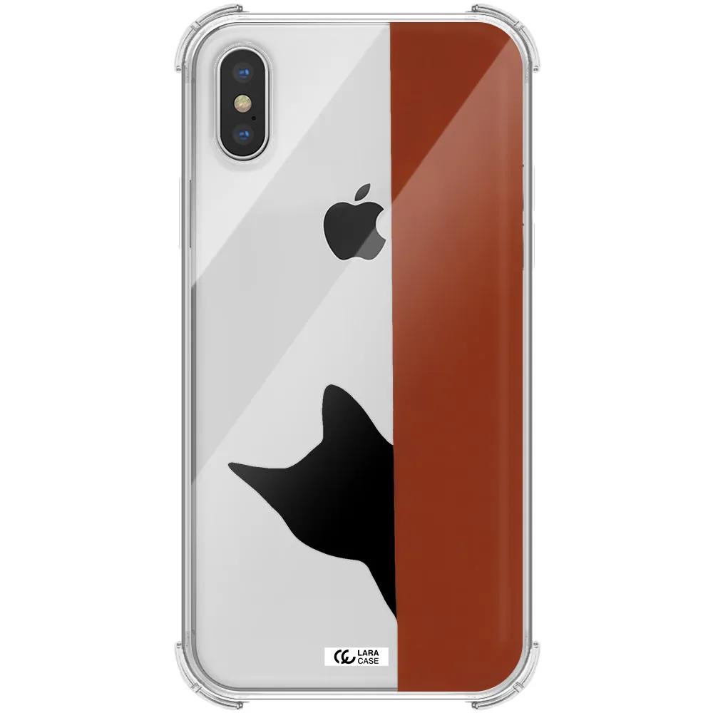 Black Cat Apple iPhone X Clear PC Case