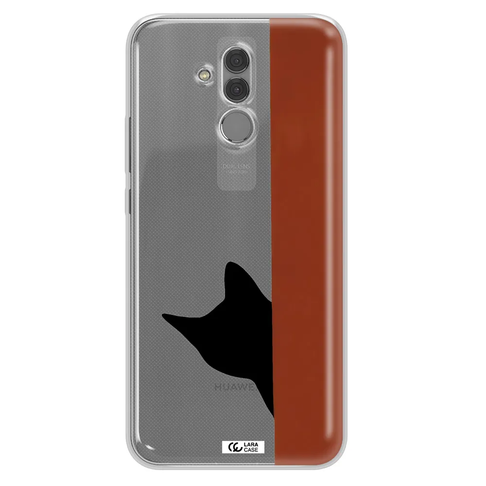 Black Cat Huawei Mate 20 Lite Clear TPU Case