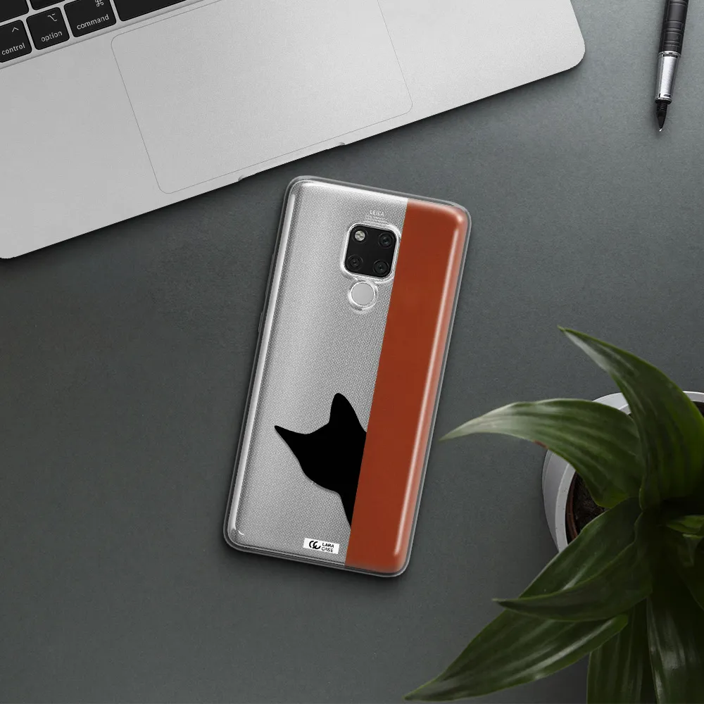 Black Cat Huawei Mate 20X Clear TPU Case