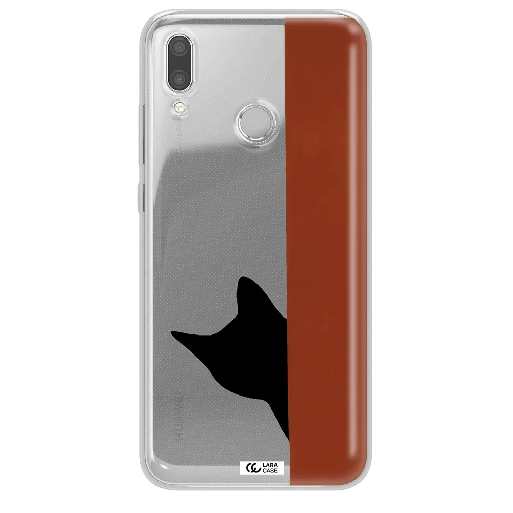 Black Cat Huawei P Smart 2019 Clear TPU Case