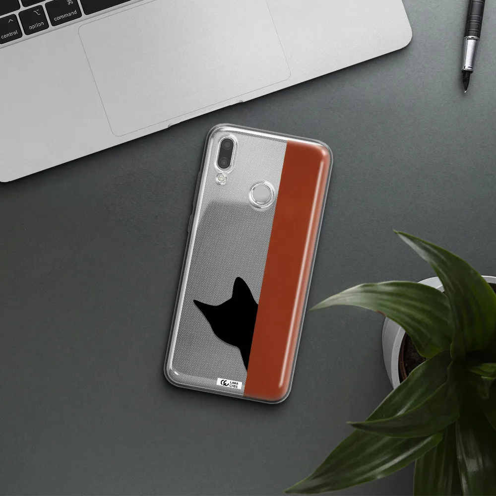 Black Cat Huawei P Smart 2019 Clear TPU Case