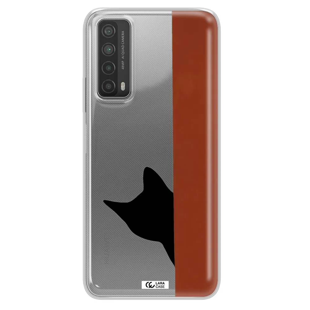 Black Cat Huawei P Smart 2021 Clear TPU Case