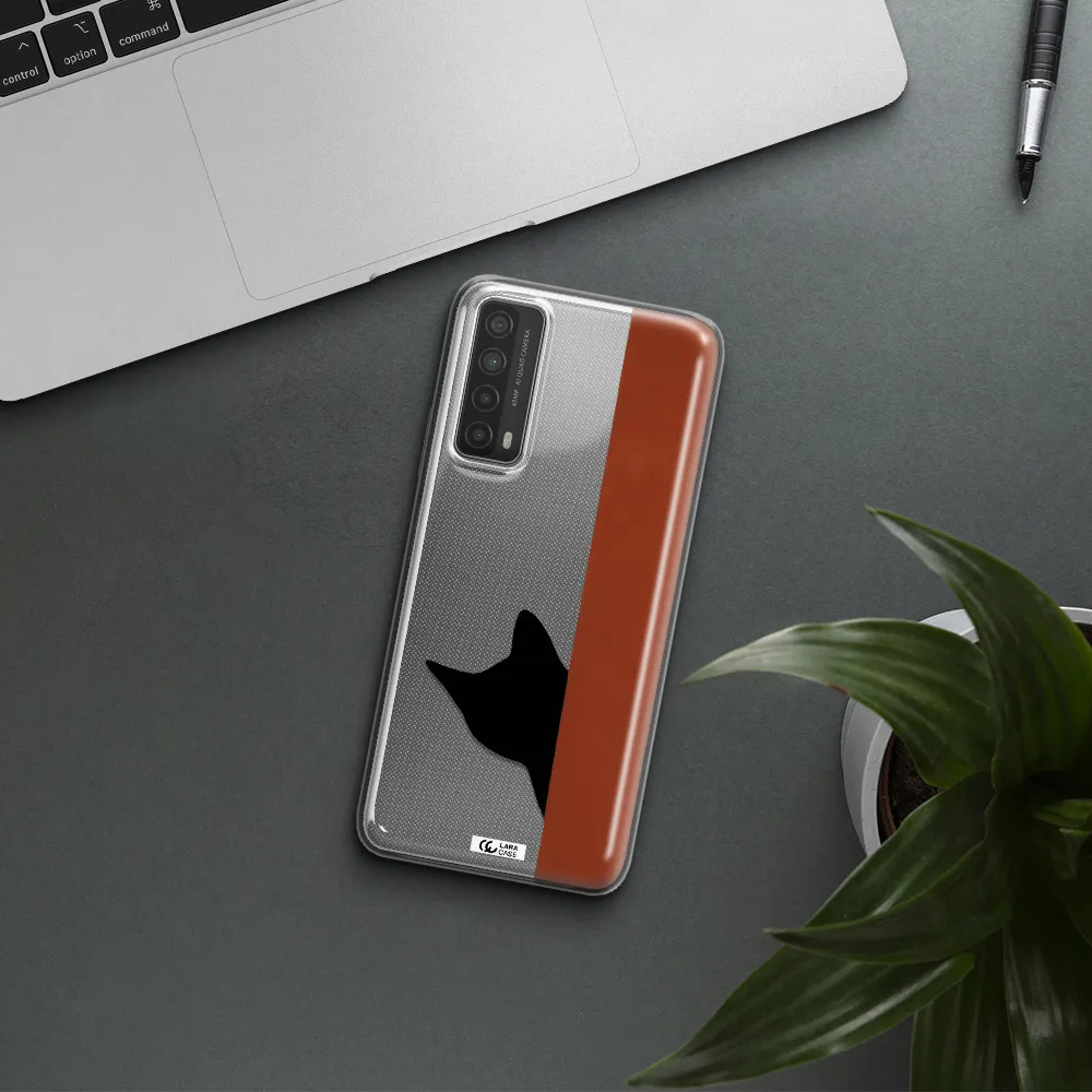 Black Cat Huawei P Smart 2021 Clear TPU Case