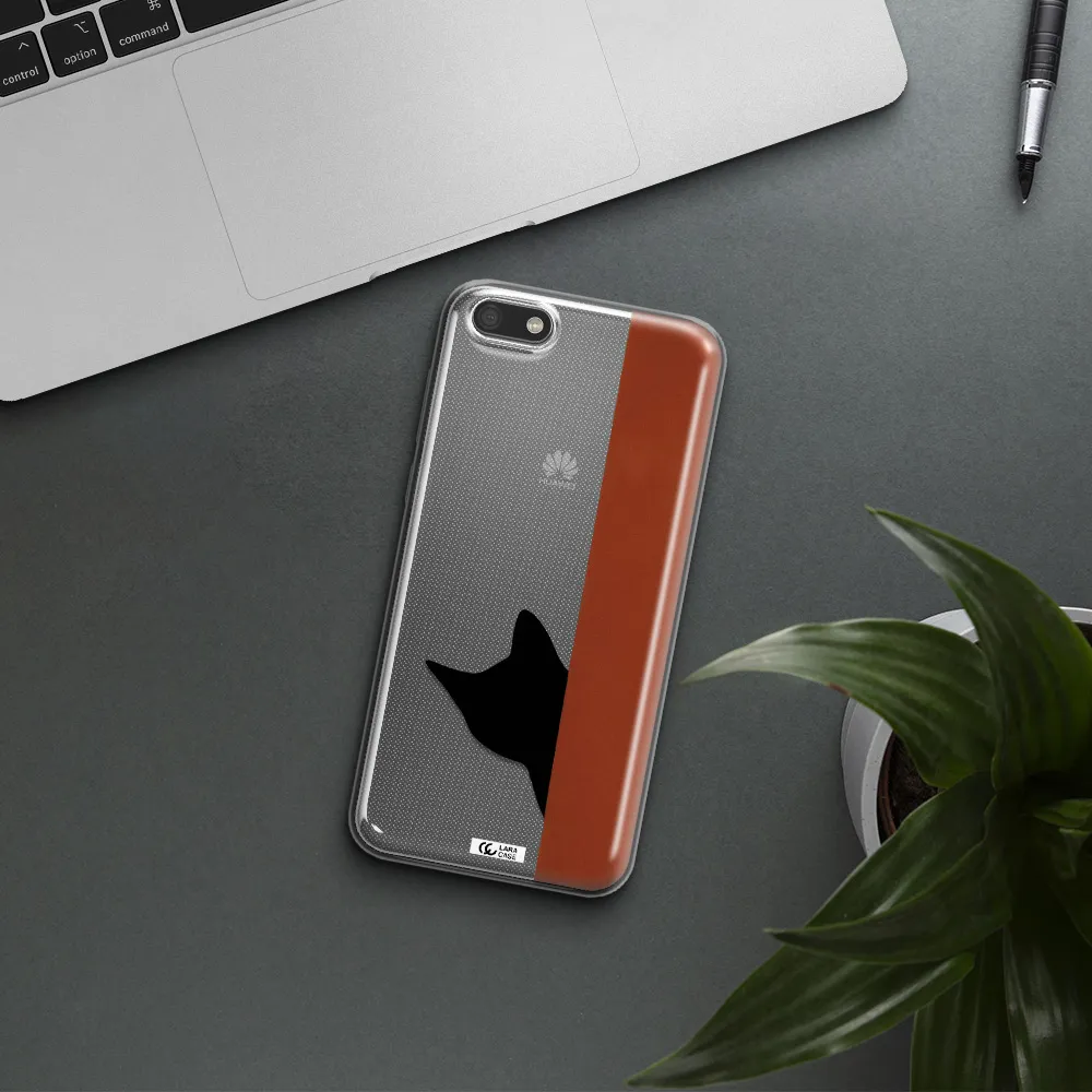 Black Cat Huawei Y5 2018 Clear TPU Case