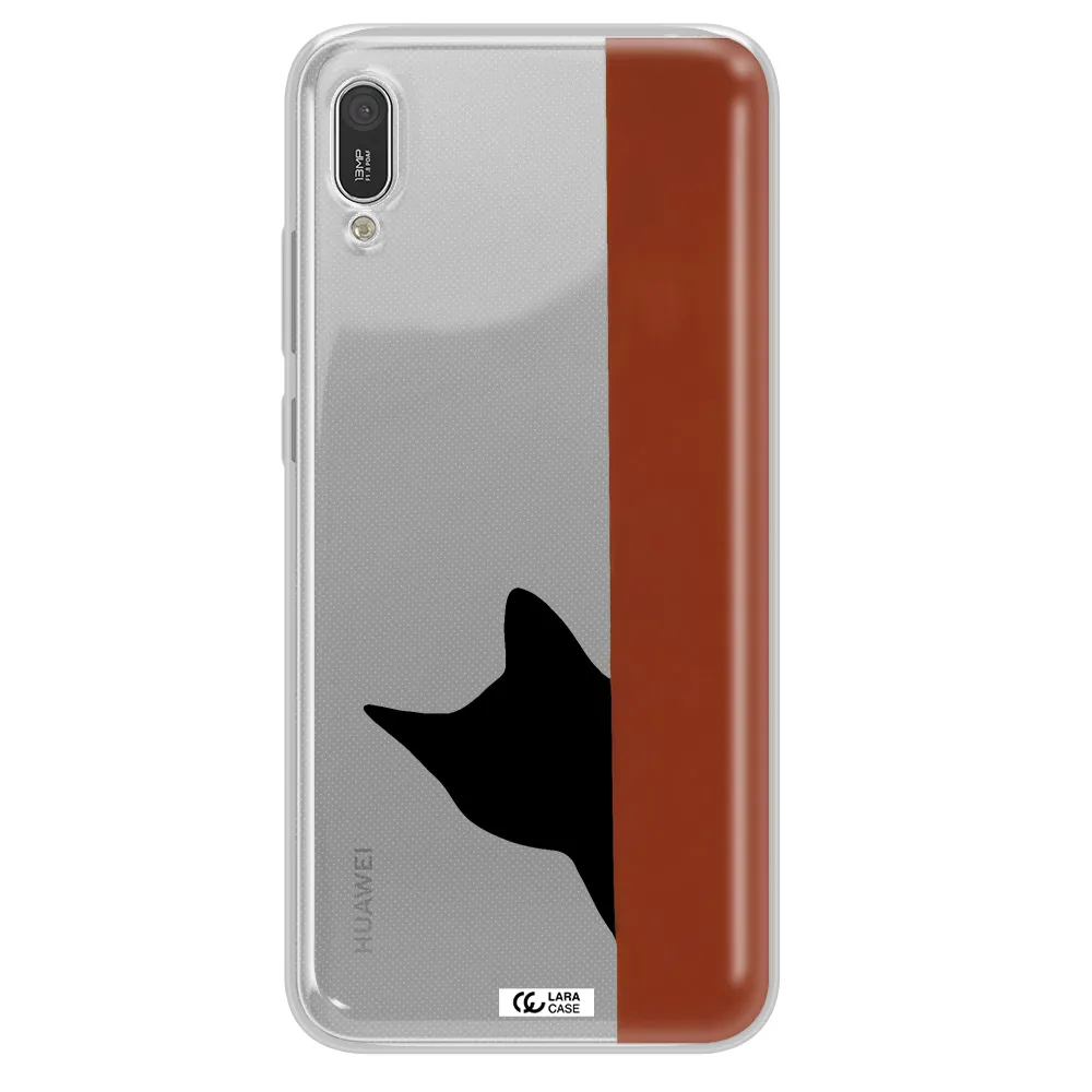 Black Cat Huawei Y6 Pro 2019 Clear TPU Case