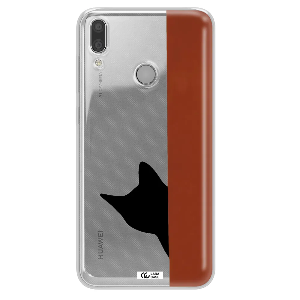 Black Cat Huawei Y9 2019 Clear TPU Case