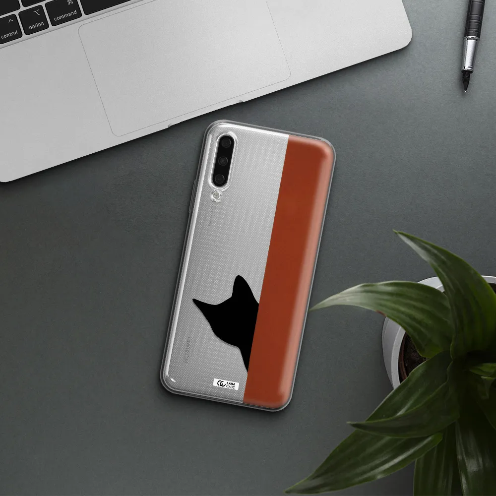 Black Cat Huawei Y9S Clear Tpu Case
