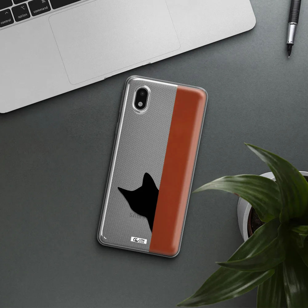 Black Cat Samsung A01 Core Clear Tpu Case