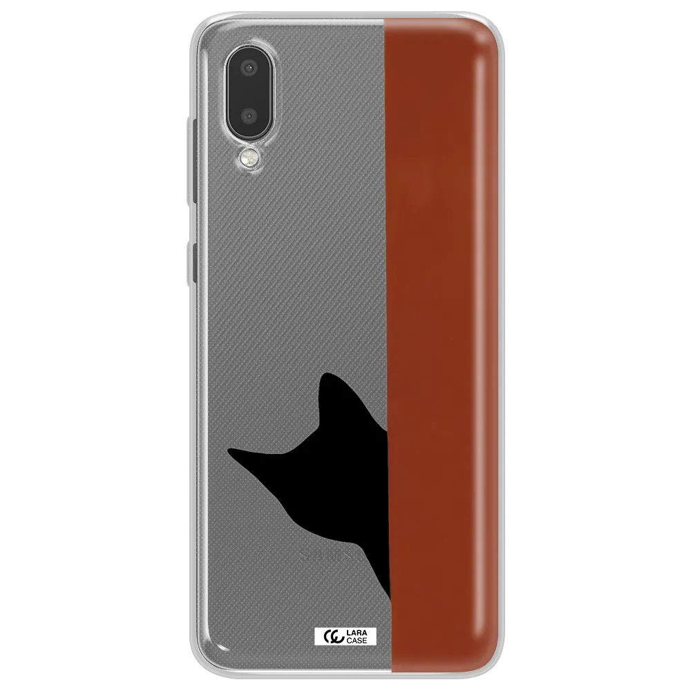 Black Cat Samsung A02 Clear TPU Case