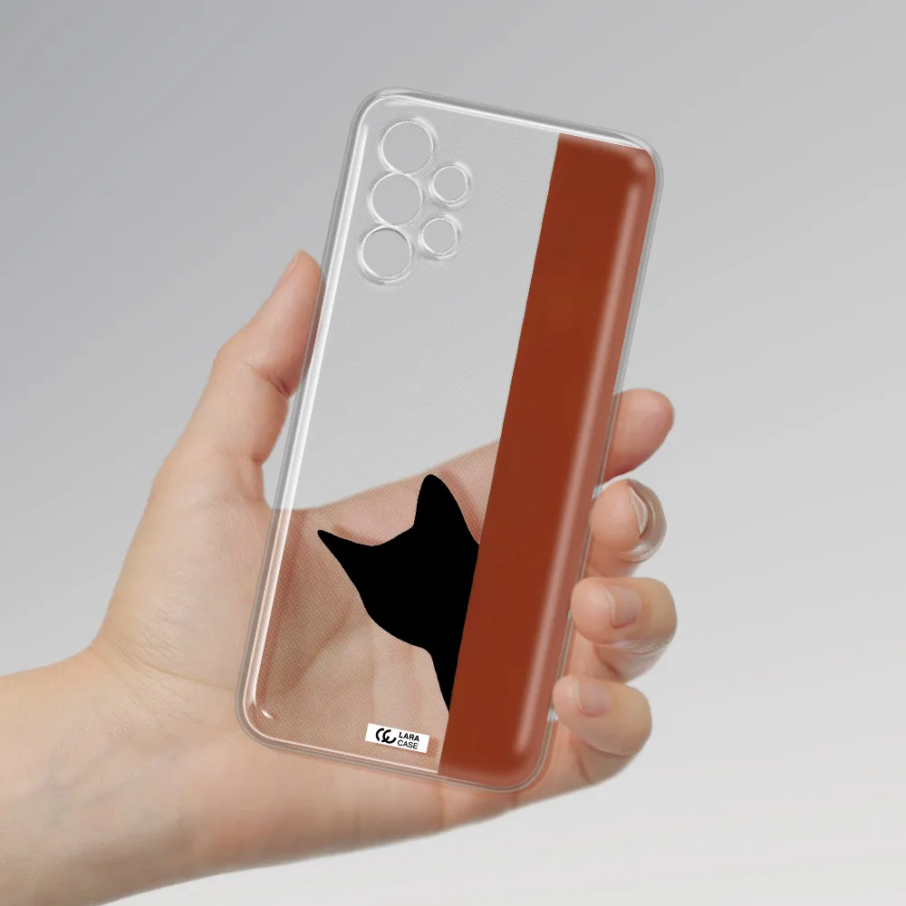 Black Cat Samsung A13 Clear TPU Case