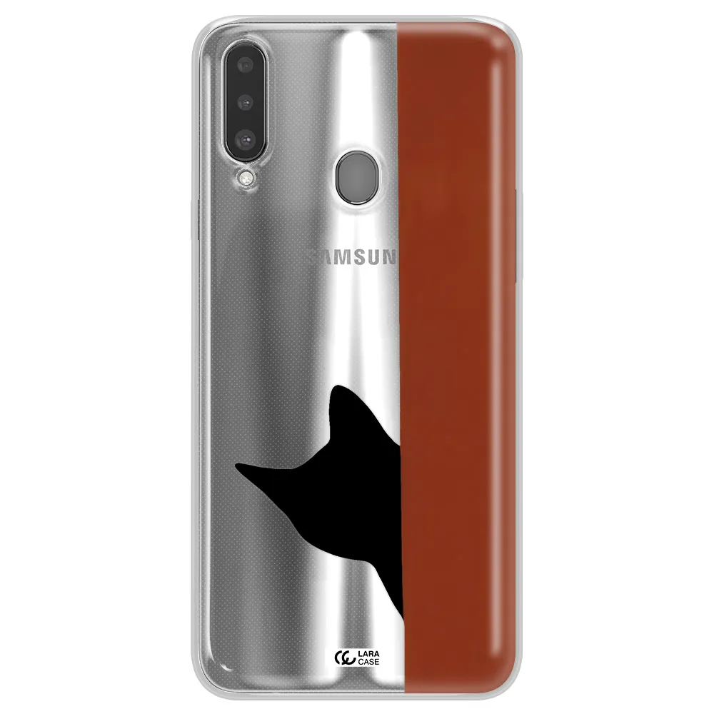 Black Cat Samsung A20S Clear TPU Case