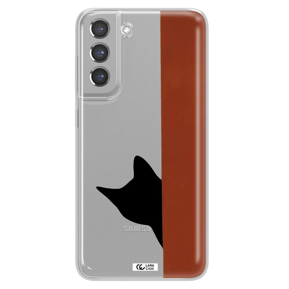 Black Cat Samsung A21 Fe Clear TPU Case