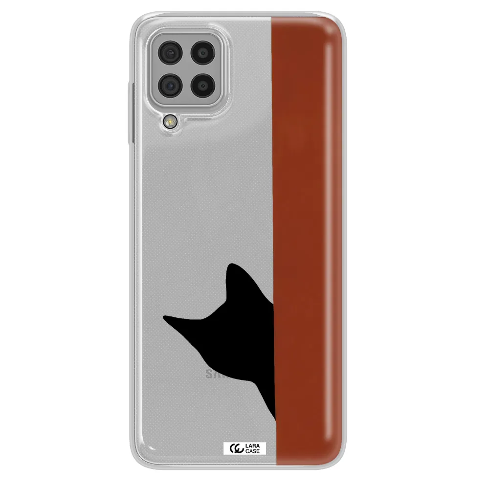 Black Cat Samsung A22 4g Clear TPU Case