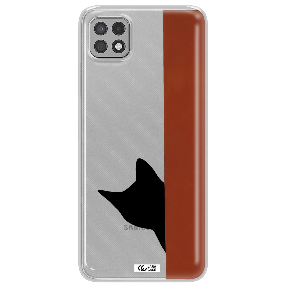 Black Cat Samsung A22 5g Clear TPU Case