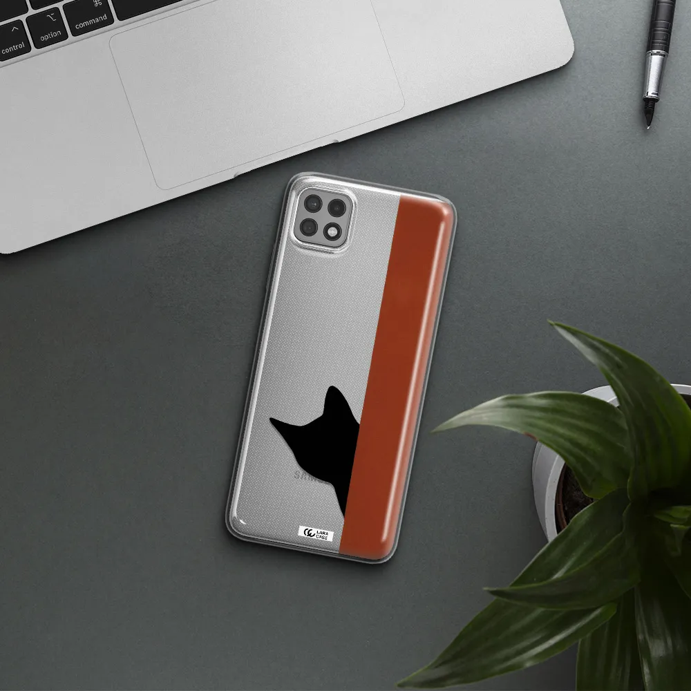 Black Cat Samsung A22 5g Clear TPU Case