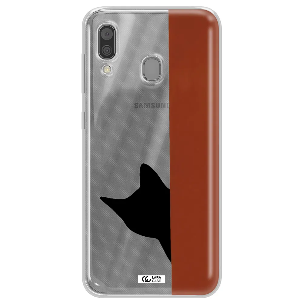 Black Cat Samsung A30 Clear TPU Case