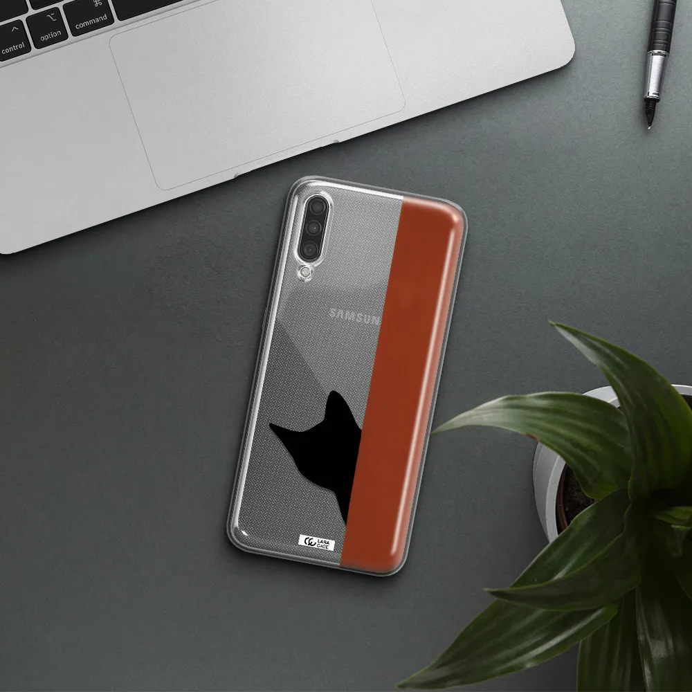 Black Cat Samsung A30S Clear TPU Case