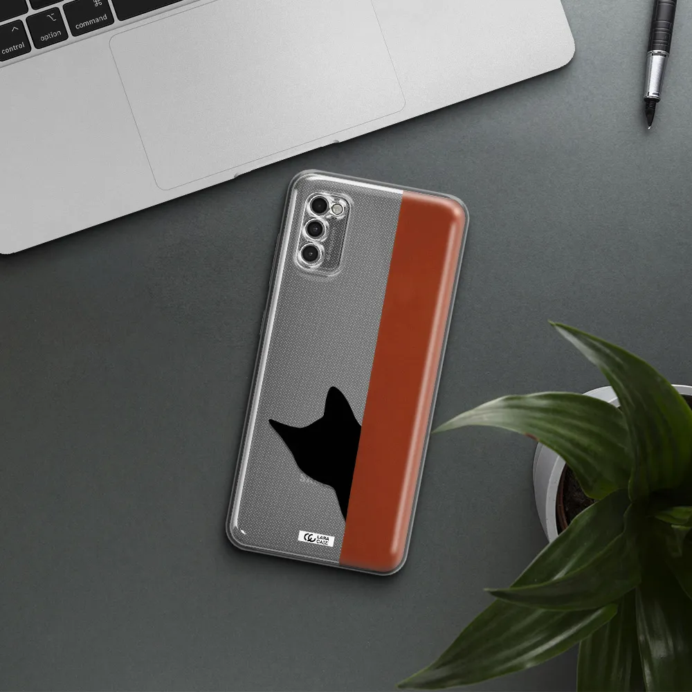 Black Cat Samsung A41 Clear Tpu Case