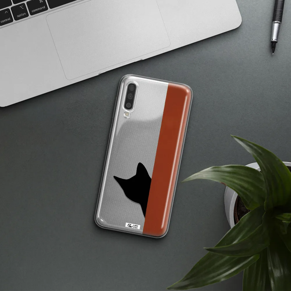 Black Cat Samsung A50 Clear TPU Case