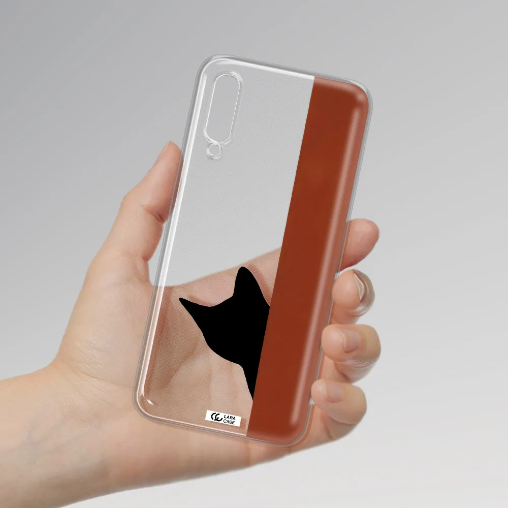 Black Cat Samsung A50S Clear Tpu Case