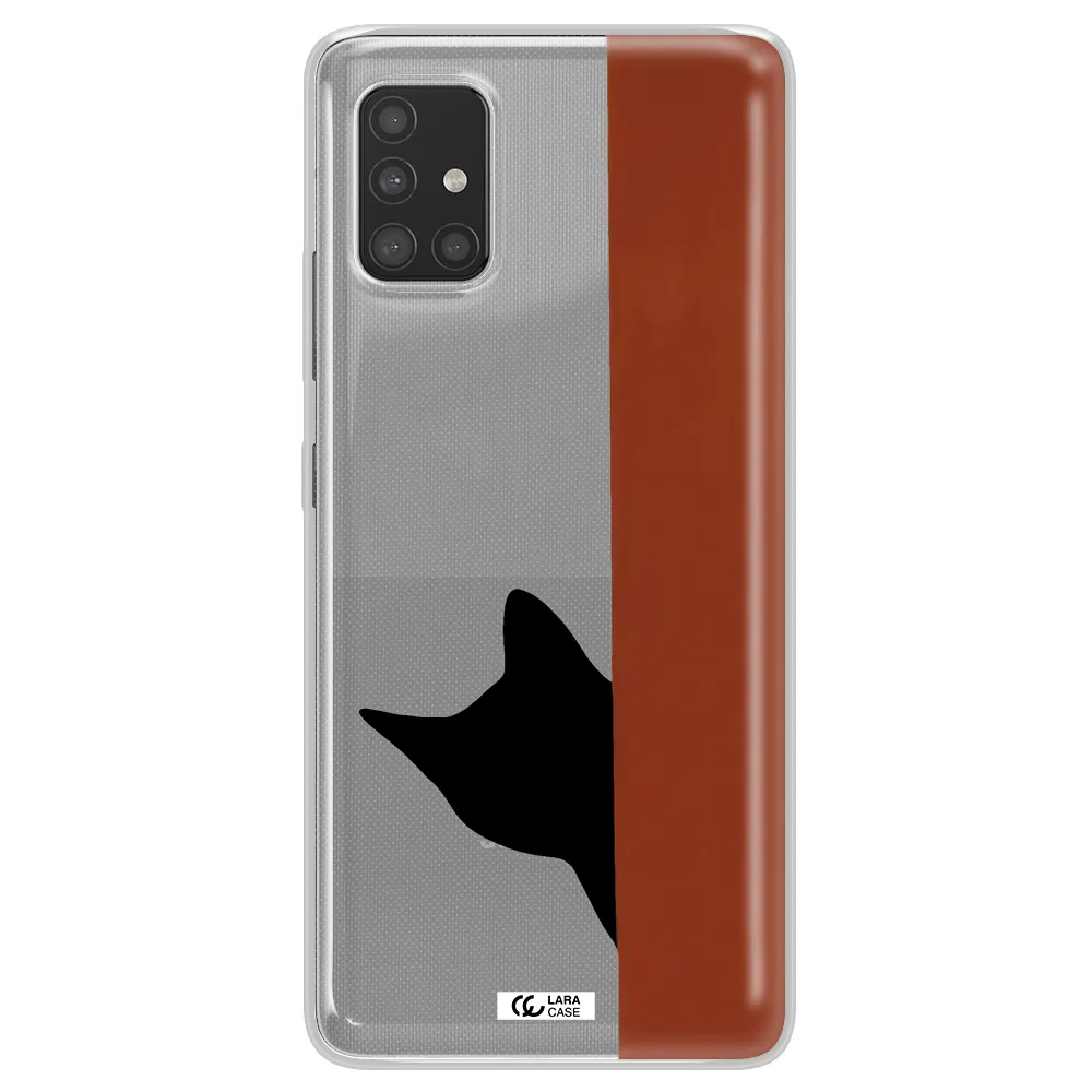Black Cat Samsung A51 Clear TPU Case
