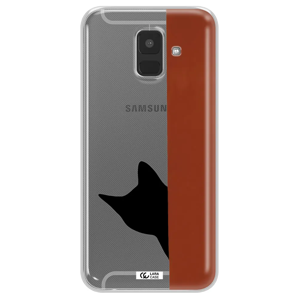 Black Cat Samsung A6 Clear TPU Case