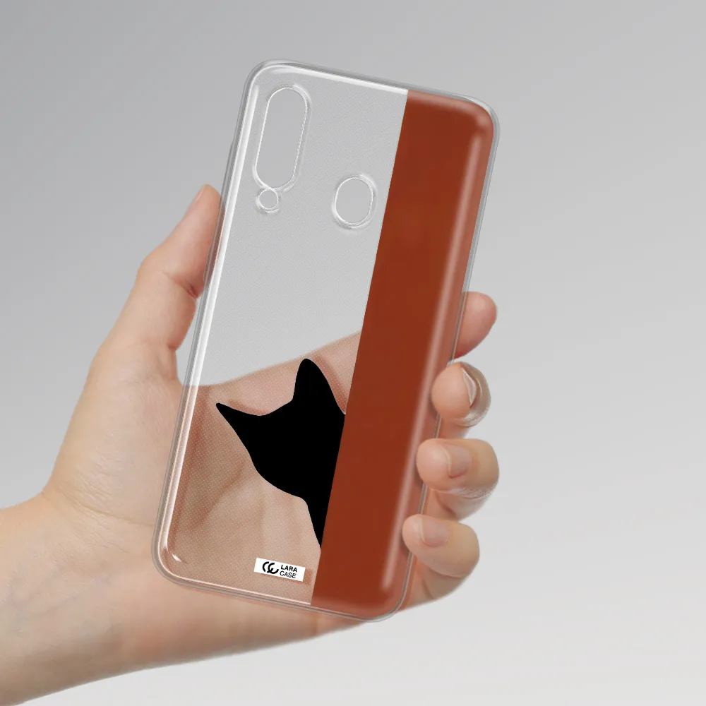Black Cat Samsung A60 Clear TPU Case