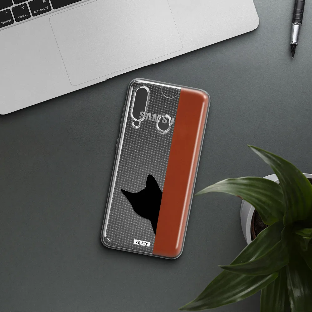 Black Cat Samsung A60 Clear TPU Case