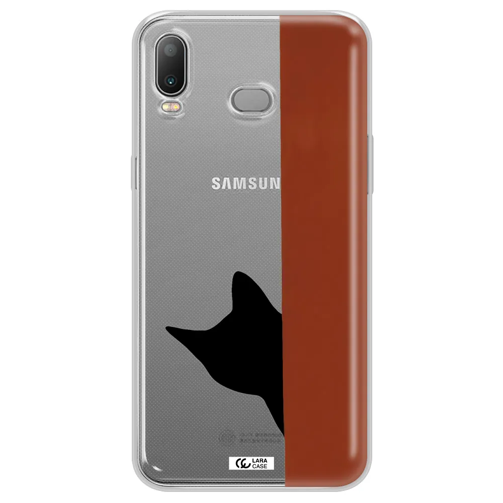 Black Cat Samsung A6S Clear TPU Case