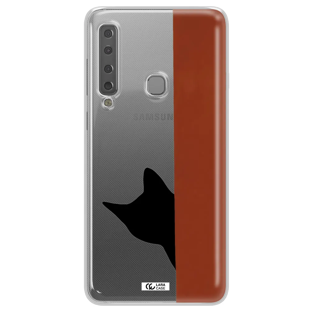 Black Cat Samsung A9 2018 Clear TPU Case