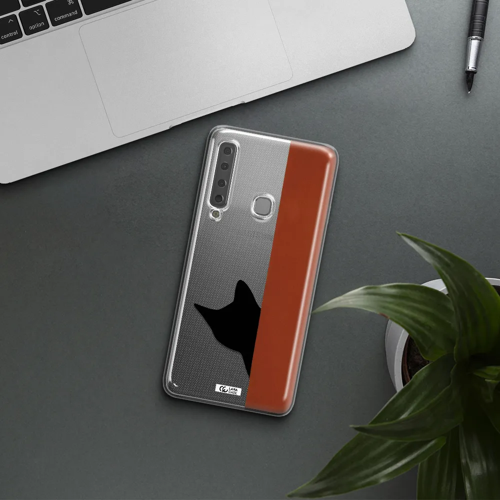 Black Cat Samsung A9 2018 Clear TPU Case