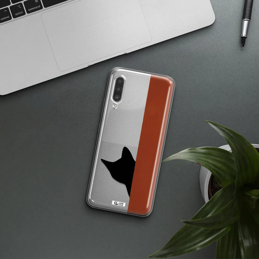 Black Cat Samsung A90 Clear TPU Case