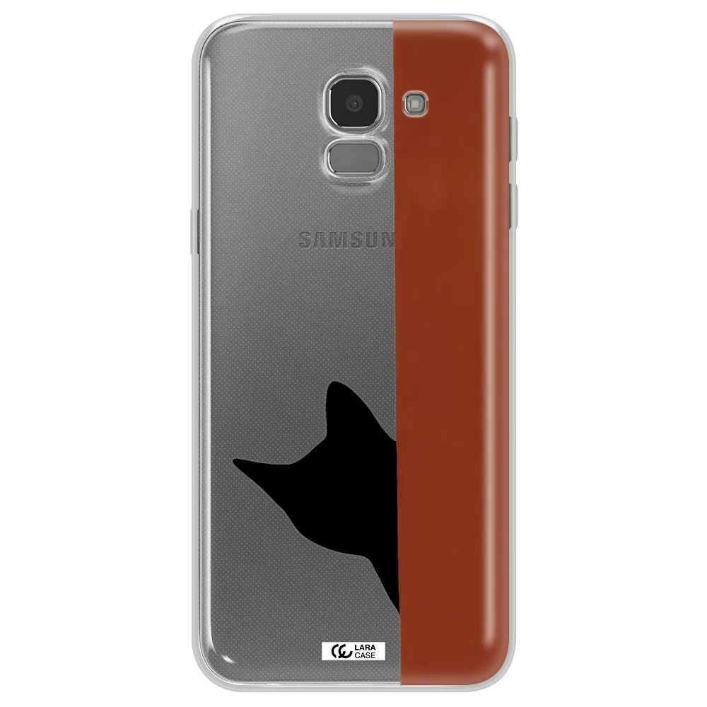 Black Cat Samsung J6 Clear TPU Case