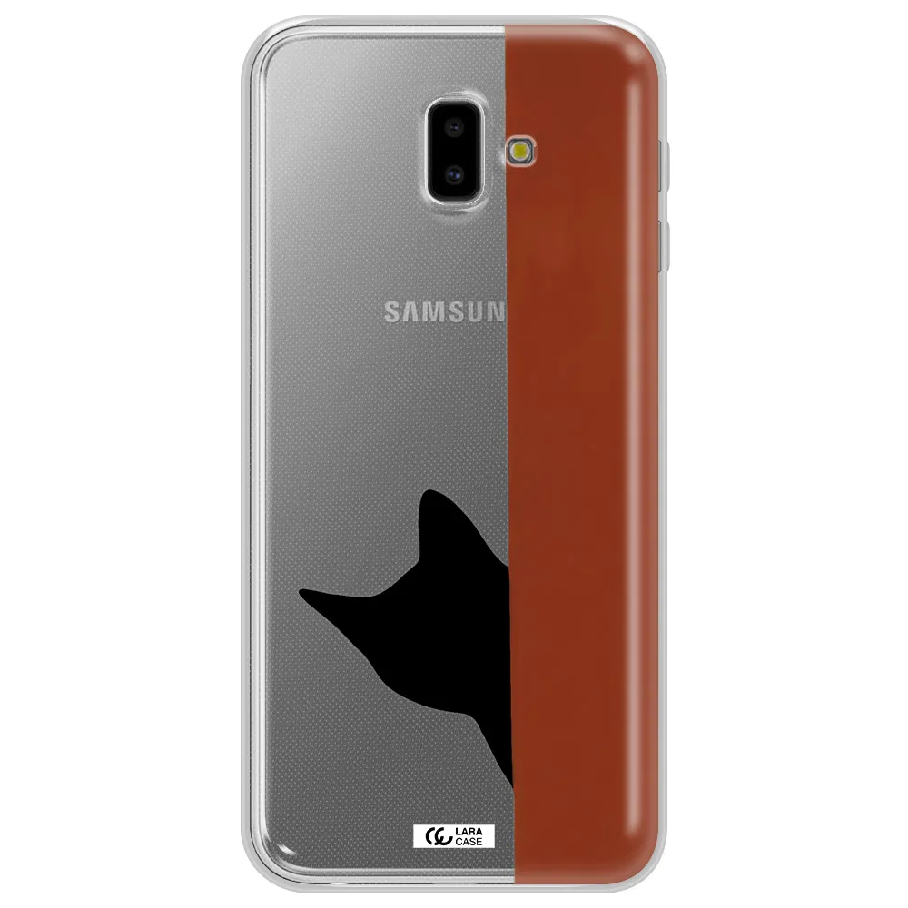 Black Cat Samsung J6 Plus Clear TPU Case