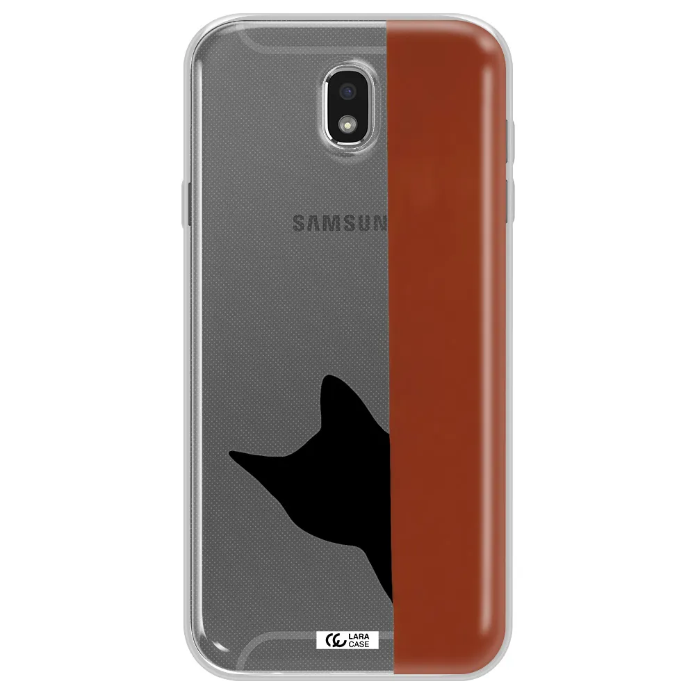 Black Cat Samsung J7 Pro Clear TPU Case