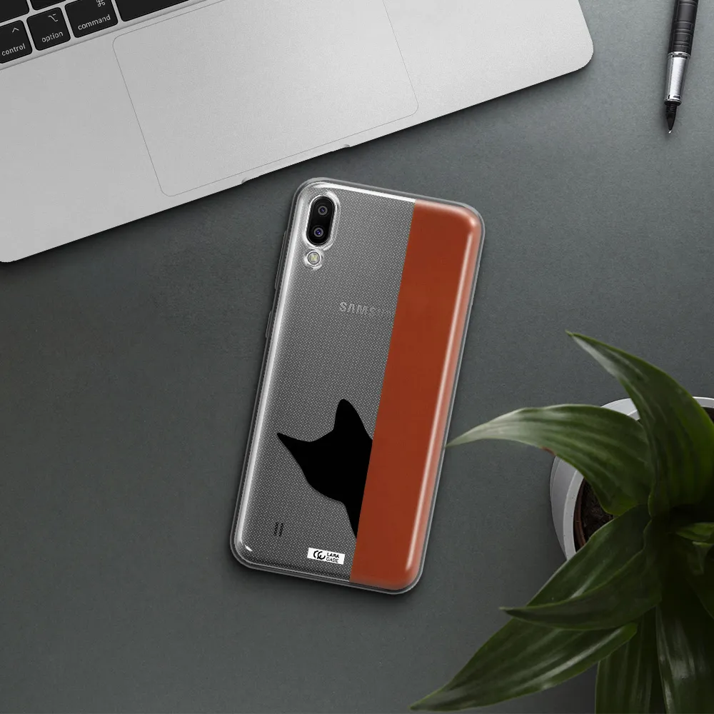 Black Cat Samsung M10 Clear TPU Case