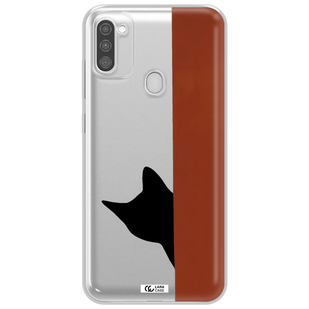 Black Cat Samsung M11 Clear TPU Case