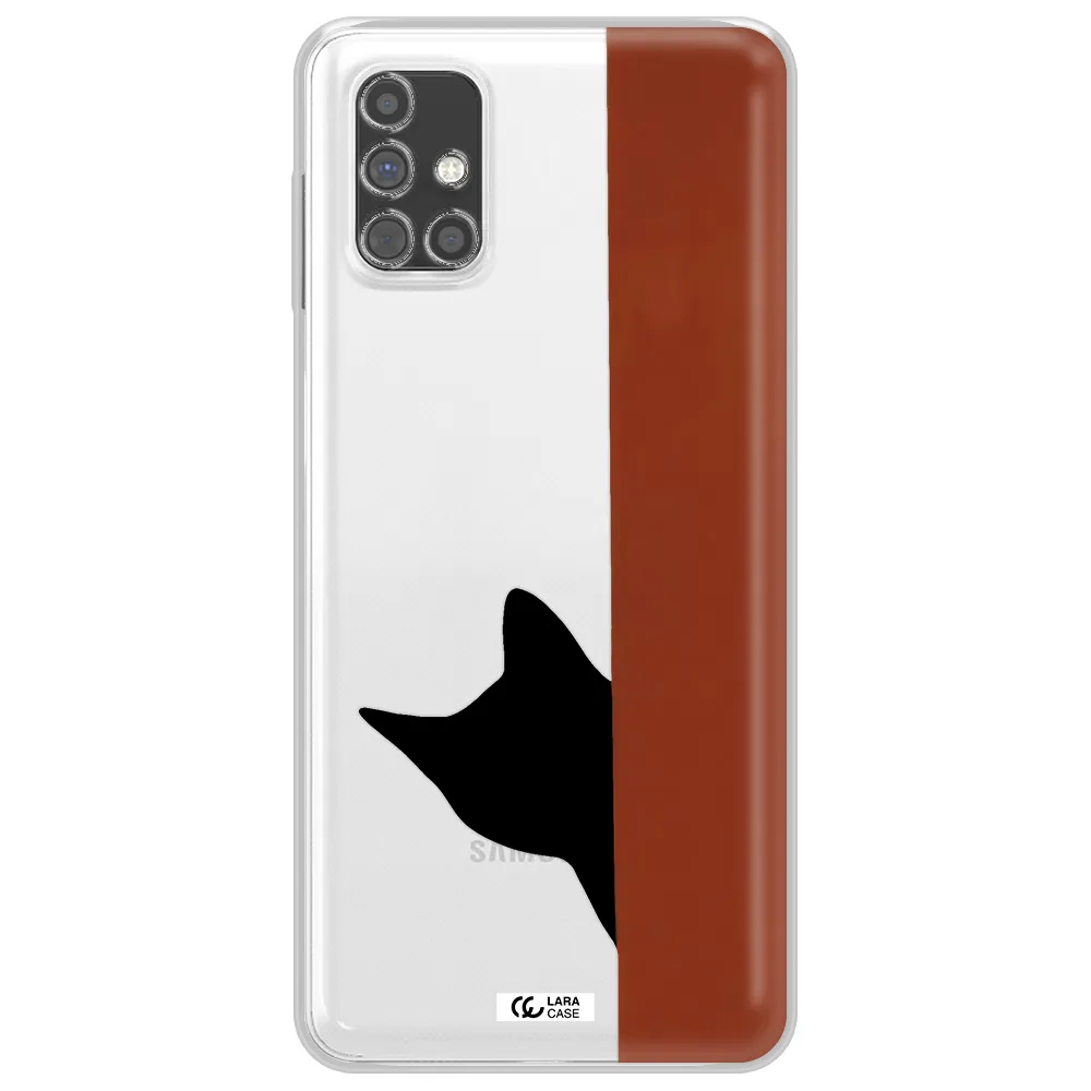 Black Cat Samsung M31S Clear TPU Case