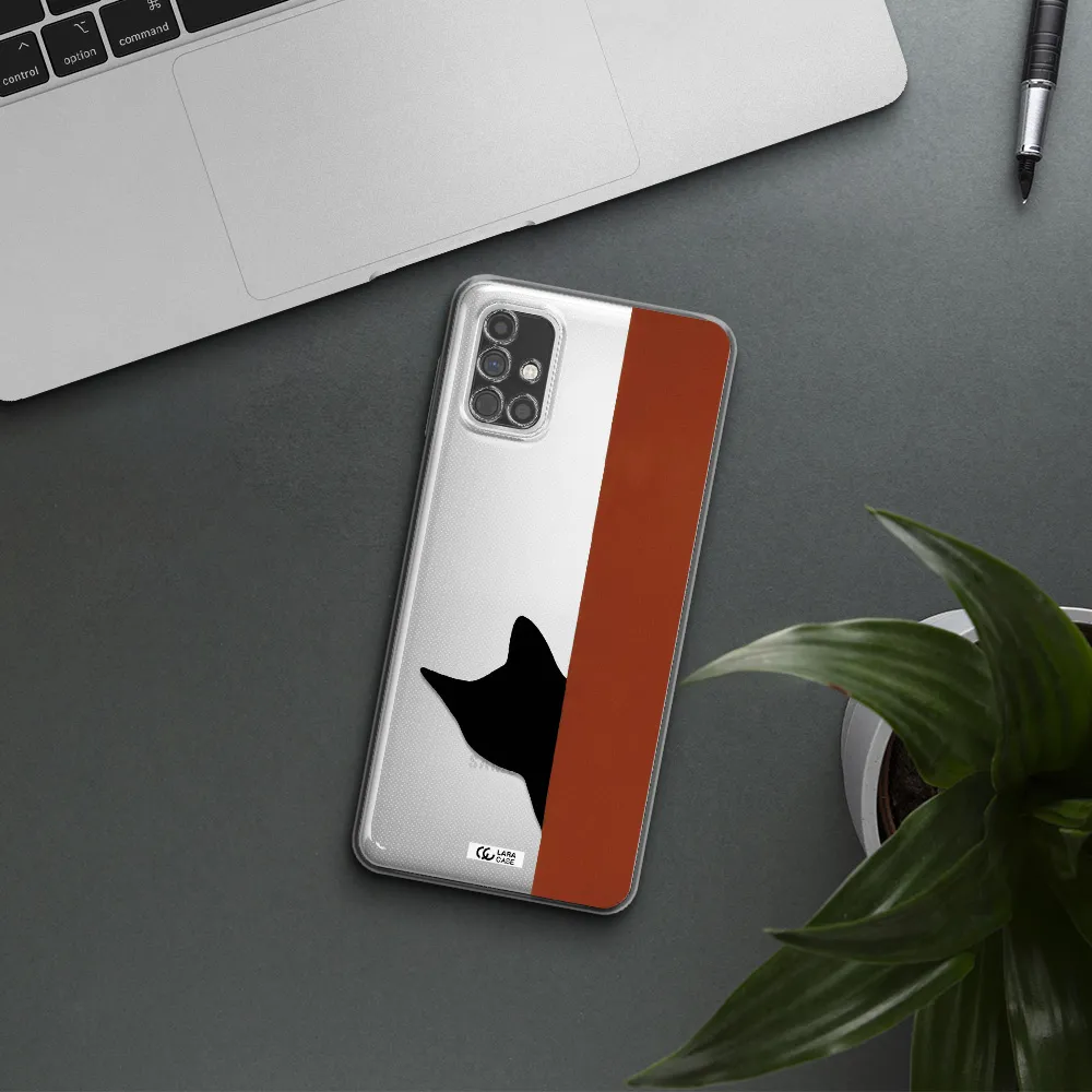 Black Cat Samsung M51 Clear TPU Case