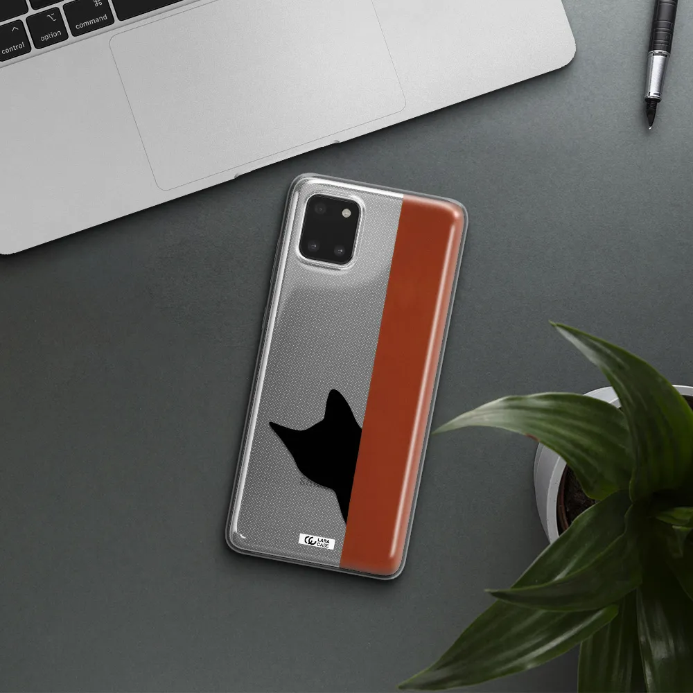 Black Cat Samsung Note 10 Lite Clear TPU Case