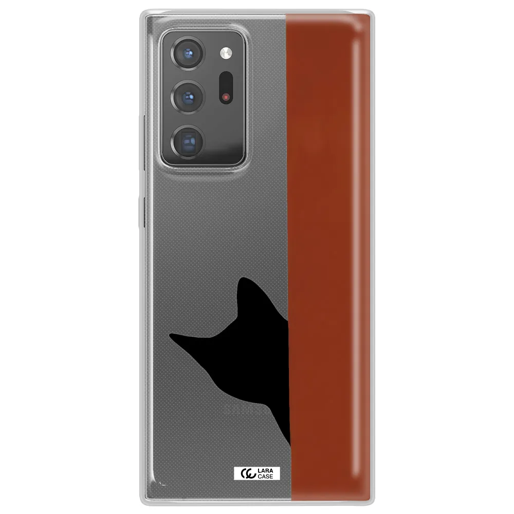 Black Cat Samsung Note 20 Ultra Clear TPU Case