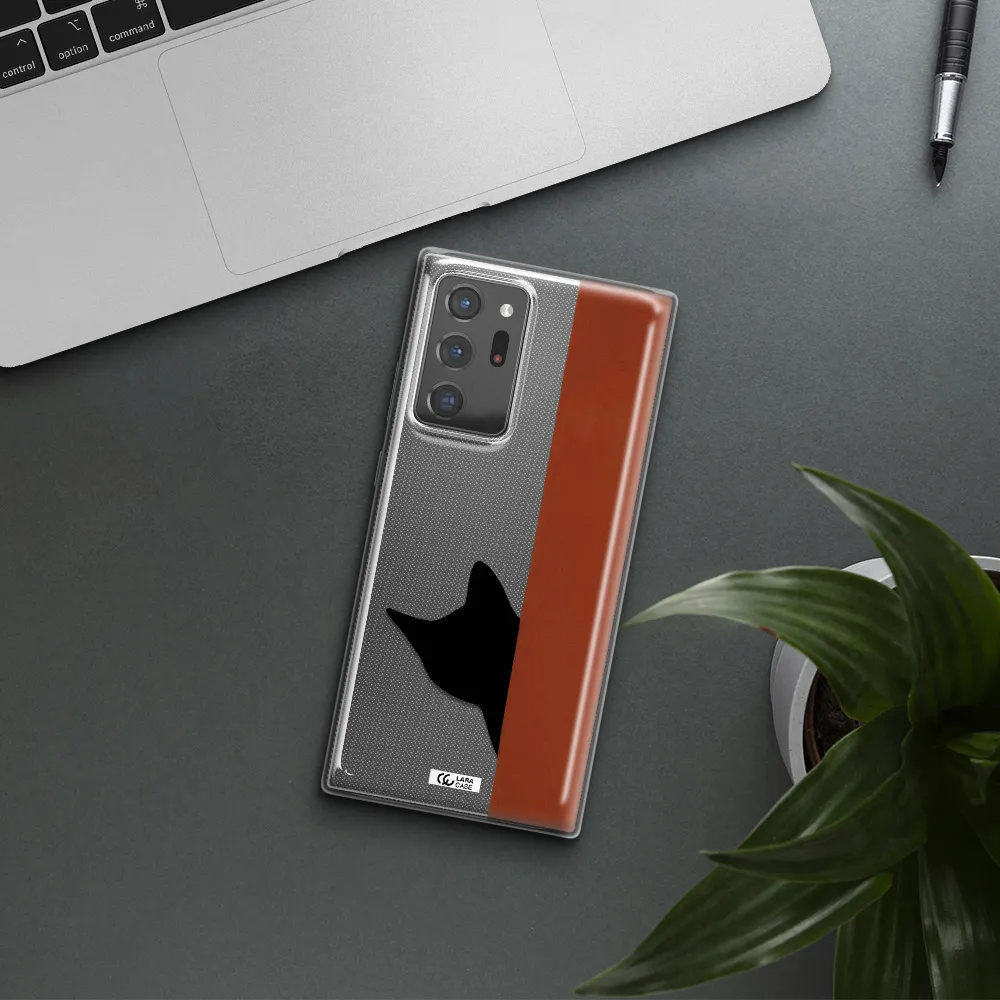 Black Cat Samsung Note 20 Ultra Clear TPU Case
