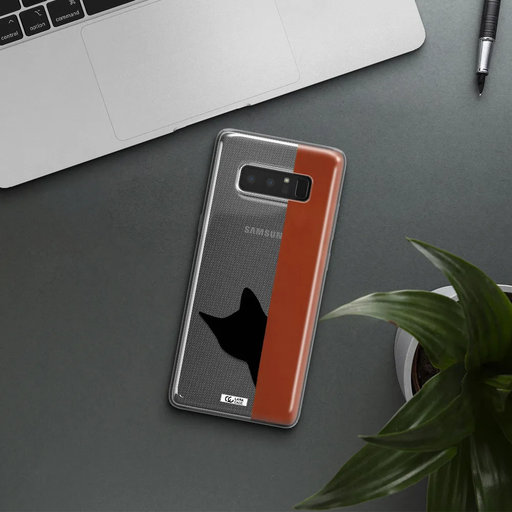 Black Cat Samsung Note 8 Clear TPU Case