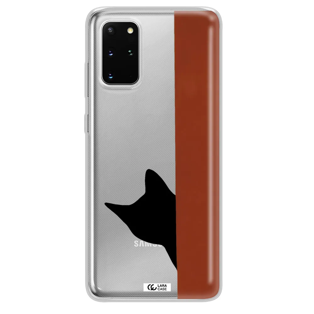 Black Cat Samsung S 20 Plus Clear TPU Case