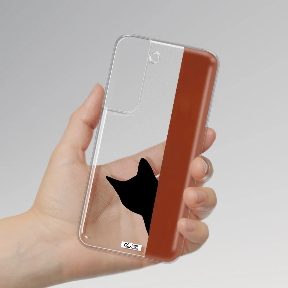 Black Cat Samsung S 22 Plus Clear TPU Case