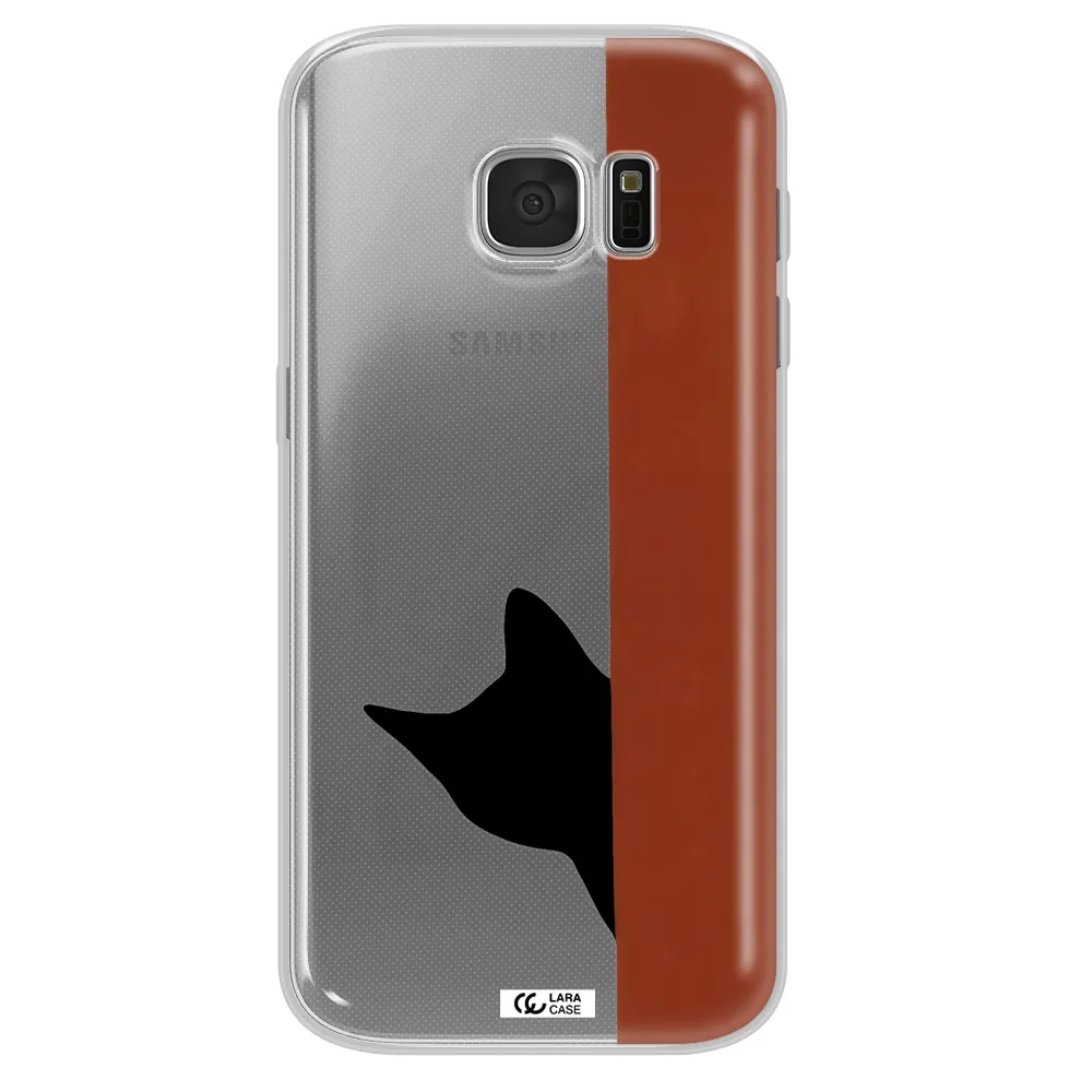 Black Cat Samsung S 7 Clear TPU Case