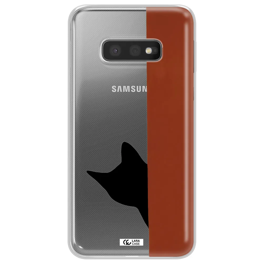 Black Cat Samsung S10e Clear TPU Case