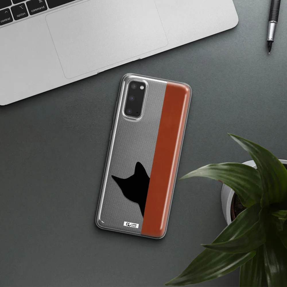 Black Cat Samsung S20 Clear TPU Case