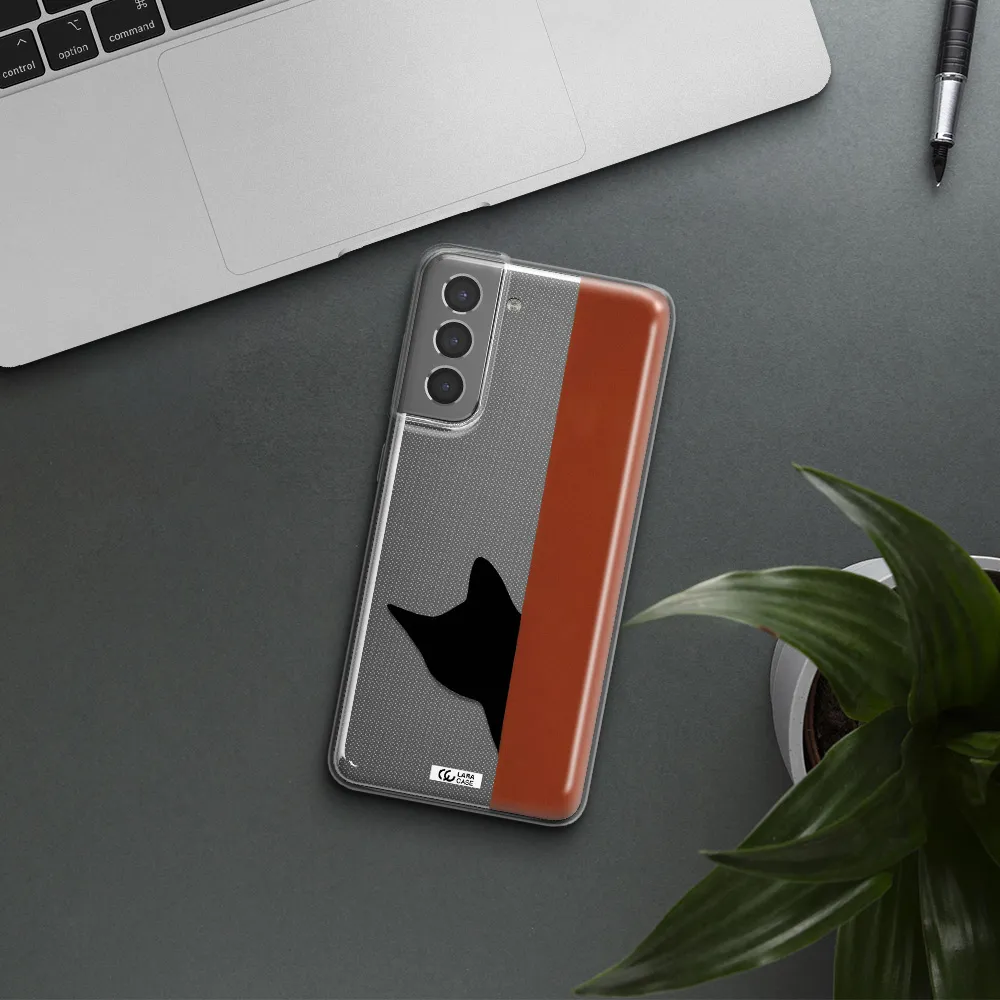 Black Cat Samsung S21 Clear TPU Case