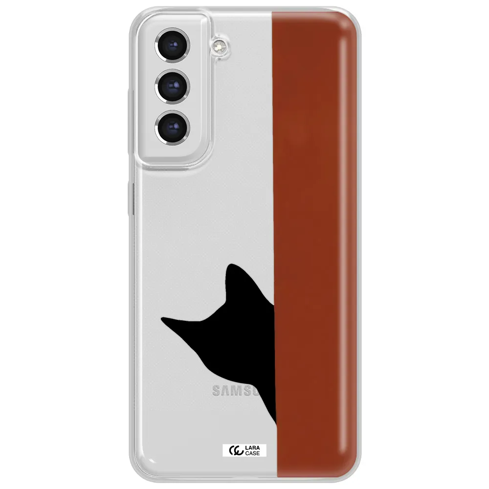 Black Cat Samsung S21 Fe Clear Tpu Case